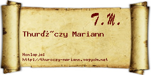 Thuróczy Mariann névjegykártya
